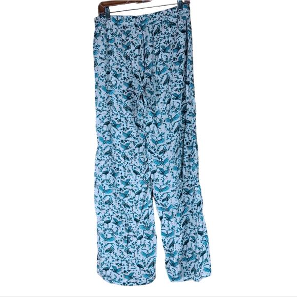 Anthro Onia Mila Wide Leg Crane Print Pants size Medium - Picture 3 of 7